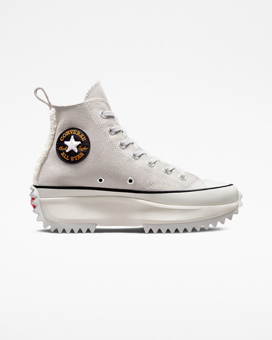 Tenisky Vysoke Converse Run Star Hike Sherpa Trim Panske Siva Čierne | SK GW11LF6